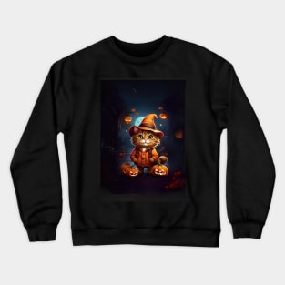 Pumpkin Paw's Magical Halloween Night Crewneck Sweatshirt